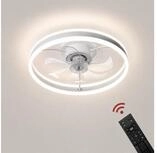Euroton Deckenventilator Deckenventilator LED Beleuchtung Deckenlampe...