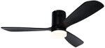 Qazqa Deckenventilator Sofia, (nicht austauschbare) LED, Schwarz, Design, Holz,