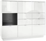 Vladon Highboard Metro V2 (Highboard, mit 6 T&uuml;ren, 4 Schubladen und 1 offenem...