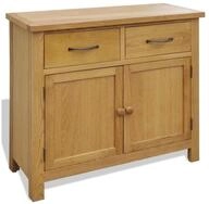 vidaXL Sideboard Sideboard 90x33,5x83 cm Massivholz Eiche (1 St)