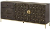 Massivmoebel24 Sideboard DIAMOND (Massivholz), Sideboard Mango 180x40x77 grau...