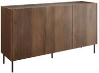 MIRJAN24 Kommode Tewos K144 (mit drei Dreht&uuml;ren), 144x37x78 cm, Schwarze
