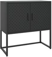 vidaXL Sideboard Sideboard Schwarz 75x35x75 cm Stahl (1 St)