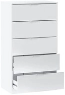 FORES HABITAT Hochkommode in Artik-Wei&szlig; - 60x110x40 (BxHxT)