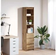 vidaXL Highboard, Highboard Artisan-Eiche 37,5x35x180 cm Holzwerkstoff