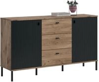 xonox.home Sideboard, in Nox Oak Nachbildung/ schwarz tiefzieh B/H/T: 154x89x41 cm
