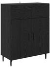 vidaXL Sideboard Sideboard Schwarz Eichen-Optik 69,5 x 34 x 90 cm Holzwerkstoff (1