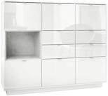 Vladon Highboard Metro V2 (Highboard, mit 6 T&uuml;ren, 4 Schubladen und 1 offenem...