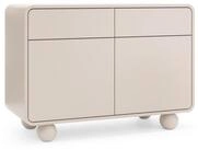 Masseno Kommode TONDO 108 cm Sideboard mit 2 Schubladen und 2 T&uuml;ren Kaschmir