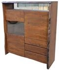 Massivmoebel24 Highboard PURE ACACIA (Massivholz), Highboard Akazie 131x45x147...