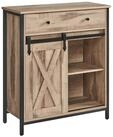 VASAGLE Sideboard Kommode, 70 x 30 x 80 cm, mit Schublade, mit Schiebet&uuml;r