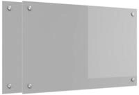 vidaXL K&uuml;chenr&uuml;ckwand K&uuml;chenr&uuml;ckwand 2 pcs Hellgrau 80 x 50 cm Geh&auml;rtetes Glas,