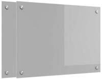 vidaXL K&uuml;chenr&uuml;ckwand K&uuml;chenr&uuml;ckwand 2 pcs Hellgrau 70 x 50 cm Geh&auml;rtetes...