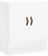 vidaXL H&auml;ngeschrank Wandschrank Wei&szlig; 60x31x70 cm Holzwerkstoff (1-St)