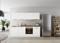 KOCHSTATION K&uuml;chenzeile KS-Lagos2, Breite 240 cm, wahlweise mit E-Ger&auml;ten, mit 38mm