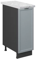 Vicco Apothekerschrank Fame-Line, Hellblau-grau/Anthrazit, 30 cm, AP Marmor...