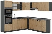 Vicco Winkelk&uuml;che R-Line, Artisan Eiche/Anthrazit, 237 x 247 cm, AP Anthrazit
