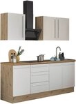 KOCHSTATION K&uuml;chenzeile Florida, Breite 210 cm, Softclose f&uuml;r T&uuml;ren und