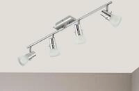 TRANGO LED Deckenleuchte, 4-flammig Deckenleuchte 1007-48 in Chrom-Optik &...