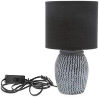 CEPEWA Tischleuchte New York, ohne Leuchtmittel, in Schwarz, 26cm, aus Steingut...