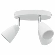 vidaXL Flutlichtstrahler Deckenstrahler mit Strahlern Wei&szlig; 19 x 19 x 14,5 cm...