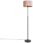Qazqa Stehlampe Parte fl, ohne Leuchtmittel, Warmwei&szlig;, QAZQA Stehlampe, e27, Rosa,
