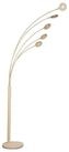 FISCHER & HONSEL LED Stehlampe DENT, 5-flammig, Sandfarben, Metall, Anpassung...