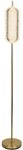 Searchlight Stehlampe Capsule LED Floor Lamp, Satin Brass Metal and Acrylic...