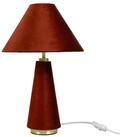 relaxdays Nachttischlampe Tischlampe mit Samtschirm, Ein-/Ausschalter, ohne