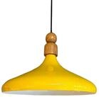 Bamyum Pendelleuchte Perle Holz Metall &Oslash;35 cm, E27, Modern Pendelleuchte, ohne