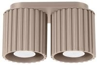 SOLLUX lighting Deckenleuchte Plafond Aura 2 Taupe Gu10, Nicht enthalten