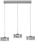 MONDO LED Pendelleuchte KARENA, 3-flammig, Rauchfarben, Stahlgrau, Metall,