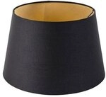 Qazqa Lampenschirm Rond schuin katoen, QAZQA Lampenschirm, Schwarz, Textil,...