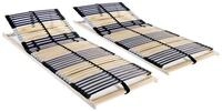 Lattenrost, vidaXL, Lattenroste 2 Stk. mit 42 Latten 7 Zonen 70x200 cm