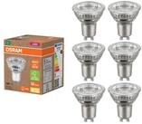 Osram LED-Leuchtmittel Osram LED STAR PAR16 GU10 &ndash; 6er Pack Warmwei&szlig; 2.5W, 6...