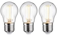 Paulmann LED-Leuchtmittel Eco-Line 3er-Pack Tropfen 525lm 2,5W 3000K klar 230V,...