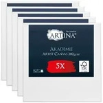 Artina Keilrahmen Keilrahmen Leinwand Akademie, 40x50cm, 5er Set, 100% Baumwolle