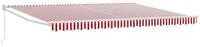 vidaXL Markise Ausziehbare Markise Rot und Wei&szlig; 450 x 300 x 165 cm (1-St)