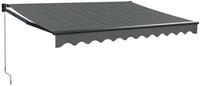 vidaXL Markise Sonnenschutz Einziehbar Anthrazit 3x2,5 m Stoff und Aluminium