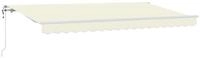 vidaXL Markise Einziehbare Markise Creme 400 x 200 cm Stoff (1-St)