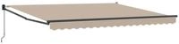 vidaXL Markise Ausziehbare Markise Beige 400 x 300 cm (1-St)