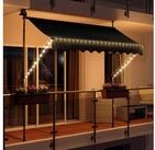 Swing&Harmonie Klemmmarkise LED - Balkonmarkise mit Kurbel Sonnenschutz Markise
