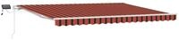 vidaXL Markise Ausziehbare Markise Orange und Braun 450 x 350 cm (1-St)