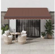 vidaXL Markise Markise Manuell Braun 400x350 cm