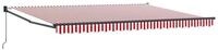 vidaXL Markise Ausziehbare Markise Rot und Wei&szlig; 450 x 300 x 165 cm (1-St)