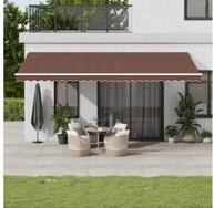 vidaXL Markise Markise Manuell mit LED Braun 600x300 cm