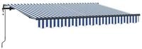 vidaXL Markise Ausziehbare Markise Blau 250 x 200 cm Stoff (1-St) blau