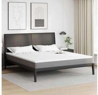 Matratzenauflage vidaXL, Matratzenauflage Wei&szlig; 200 x 200 cm Jacquard Stoff