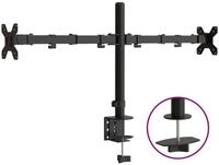 vidaXL TV-Wandhalterung NA Tischhalterung f&uuml;r 2 Monitore Schwarz Stahl VESA...