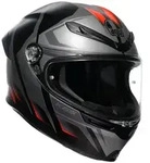 AGV Motorradhelm AGV K6 S Karve Integralhelm Matt-Schwarz / Grau / Rot S (1er Set),